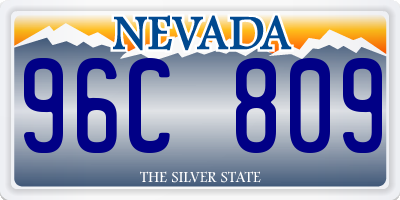 NV license plate 96C809