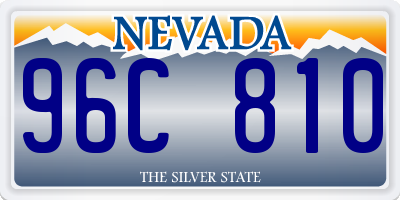 NV license plate 96C810