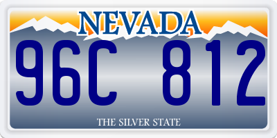 NV license plate 96C812