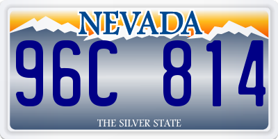 NV license plate 96C814