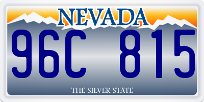 NV license plate 96C815