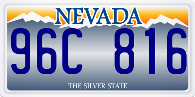 NV license plate 96C816