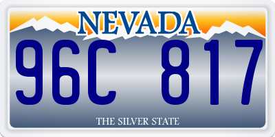 NV license plate 96C817