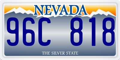 NV license plate 96C818