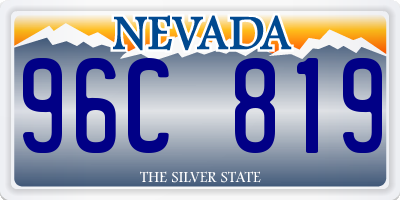 NV license plate 96C819