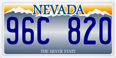 NV license plate 96C820