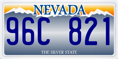 NV license plate 96C821