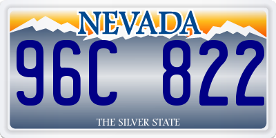 NV license plate 96C822