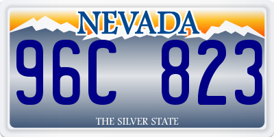 NV license plate 96C823