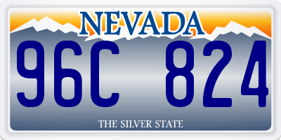 NV license plate 96C824