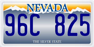 NV license plate 96C825