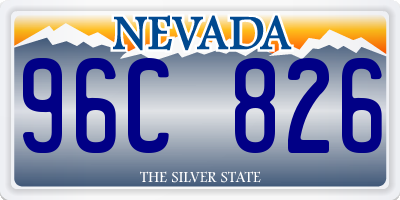 NV license plate 96C826