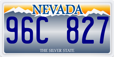 NV license plate 96C827