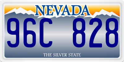 NV license plate 96C828