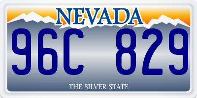 NV license plate 96C829