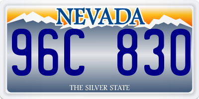 NV license plate 96C830