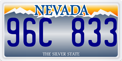NV license plate 96C833