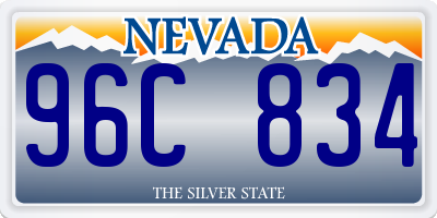 NV license plate 96C834