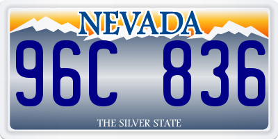 NV license plate 96C836