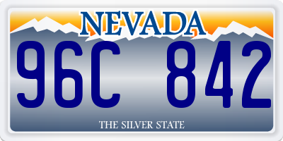 NV license plate 96C842