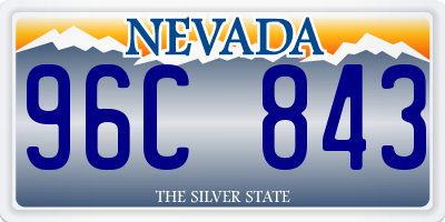 NV license plate 96C843