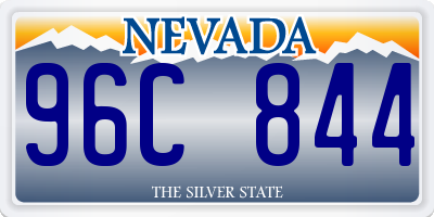 NV license plate 96C844