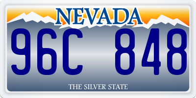 NV license plate 96C848