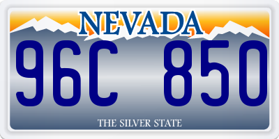 NV license plate 96C850