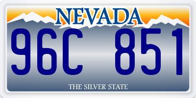 NV license plate 96C851