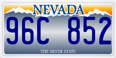 NV license plate 96C852