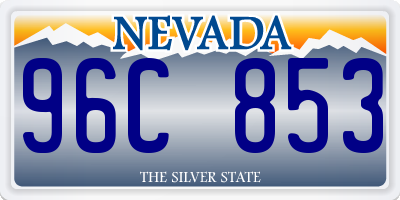 NV license plate 96C853