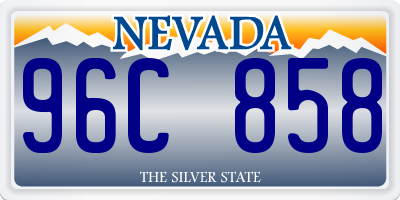 NV license plate 96C858