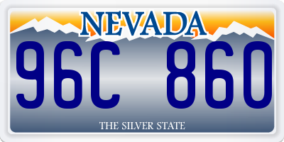 NV license plate 96C860