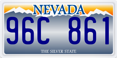 NV license plate 96C861