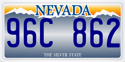 NV license plate 96C862