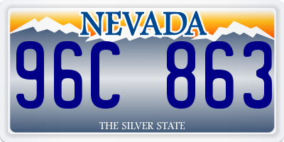 NV license plate 96C863