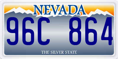 NV license plate 96C864