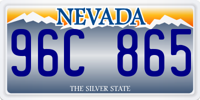 NV license plate 96C865