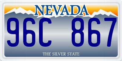 NV license plate 96C867