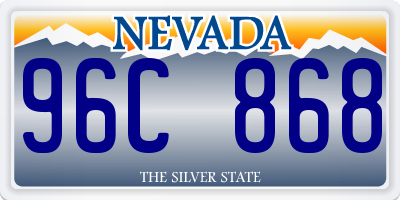 NV license plate 96C868