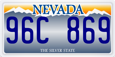 NV license plate 96C869