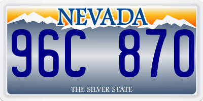 NV license plate 96C870