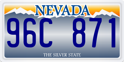 NV license plate 96C871