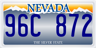 NV license plate 96C872