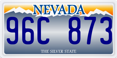 NV license plate 96C873