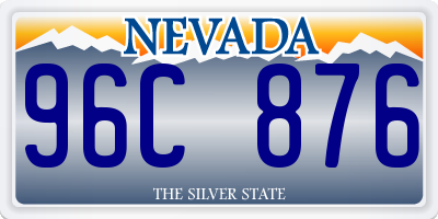 NV license plate 96C876