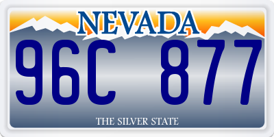 NV license plate 96C877