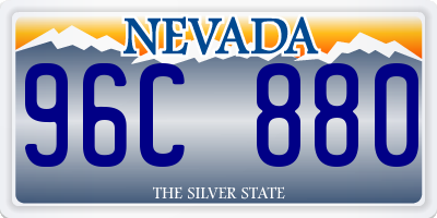 NV license plate 96C880