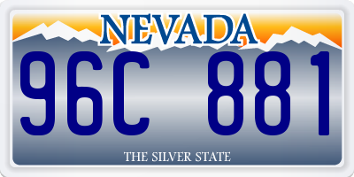 NV license plate 96C881