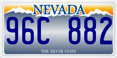 NV license plate 96C882